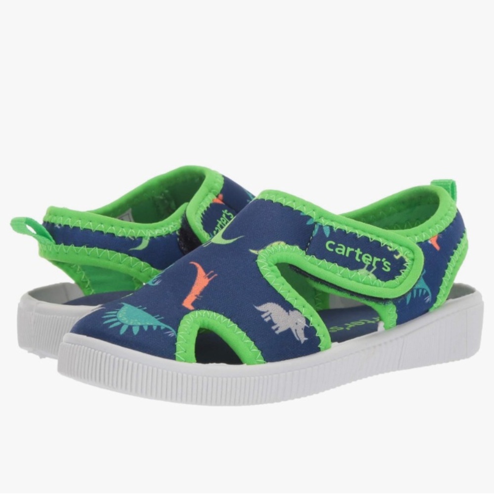 Carter's Kids Dino Water Shoes - Navy and Lime